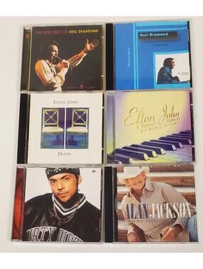 6 CDs Lot - Alan Jackson Elton John Neil Diamond Sean Paul VG